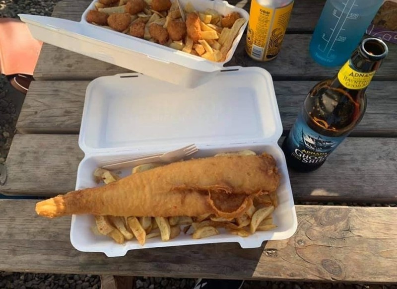 Fish and chips from Mrs T's